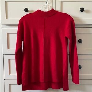 Talbots Women’s Red Pure Merino Wool Crew Neck Long Sleeve Sweater - Size Medium